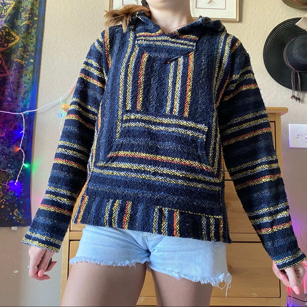 Iguana Jack “drug rug” knit hoodie